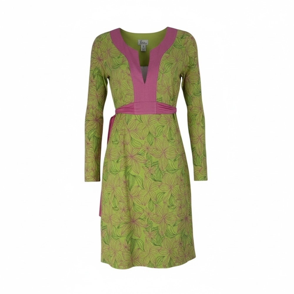 Lilly Pulitzer Vintage Island Floral Embroidery Papaya Tunic Dress, size S